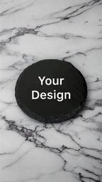 PERSONALIZED ROUND OR SQUARE SLATE COASTERS