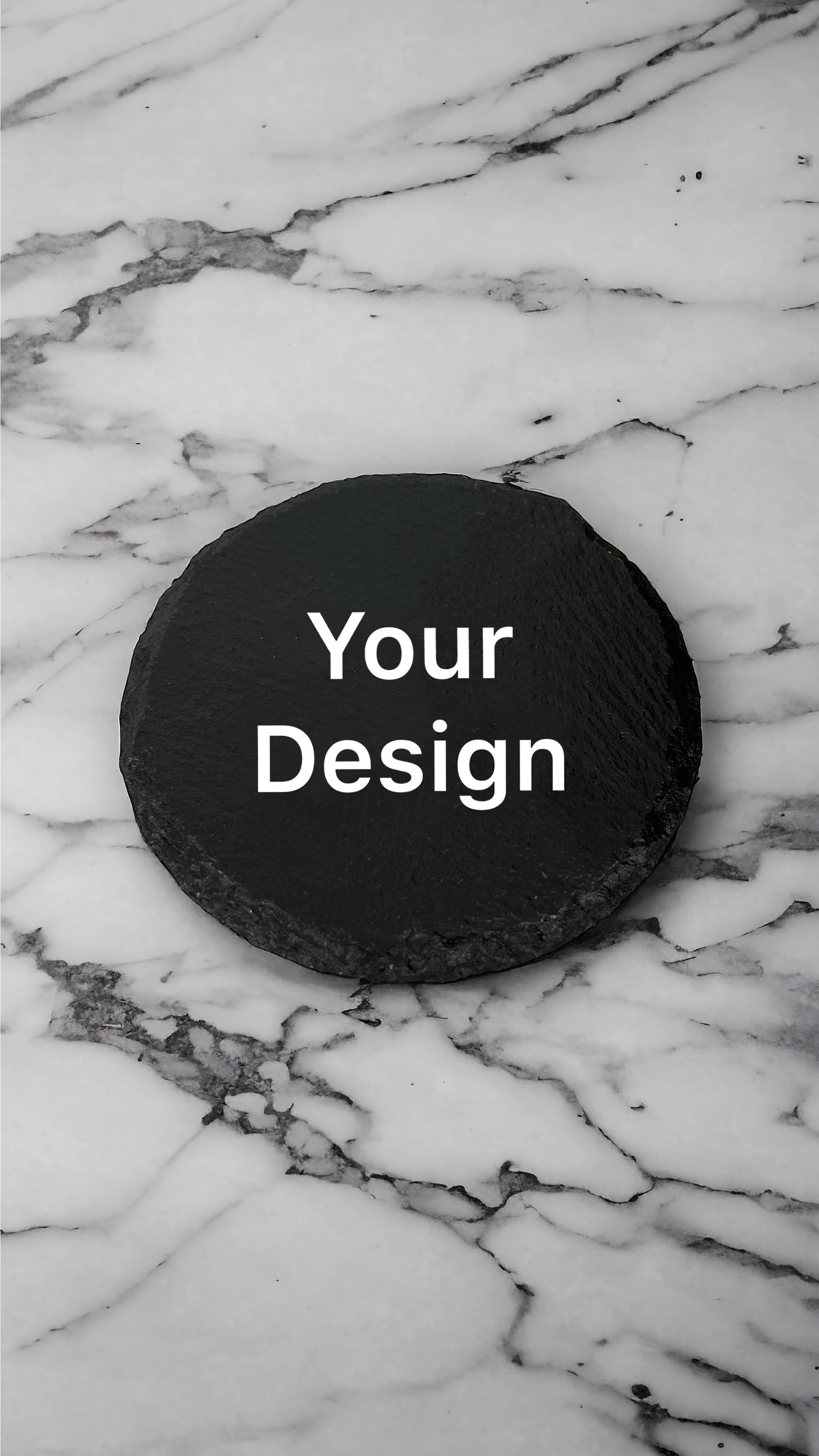 PERSONALIZED ROUND OR SQUARE SLATE COASTERS