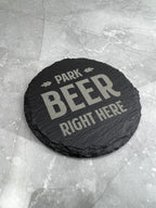 PERSONALIZED ROUND OR SQUARE SLATE COASTERS