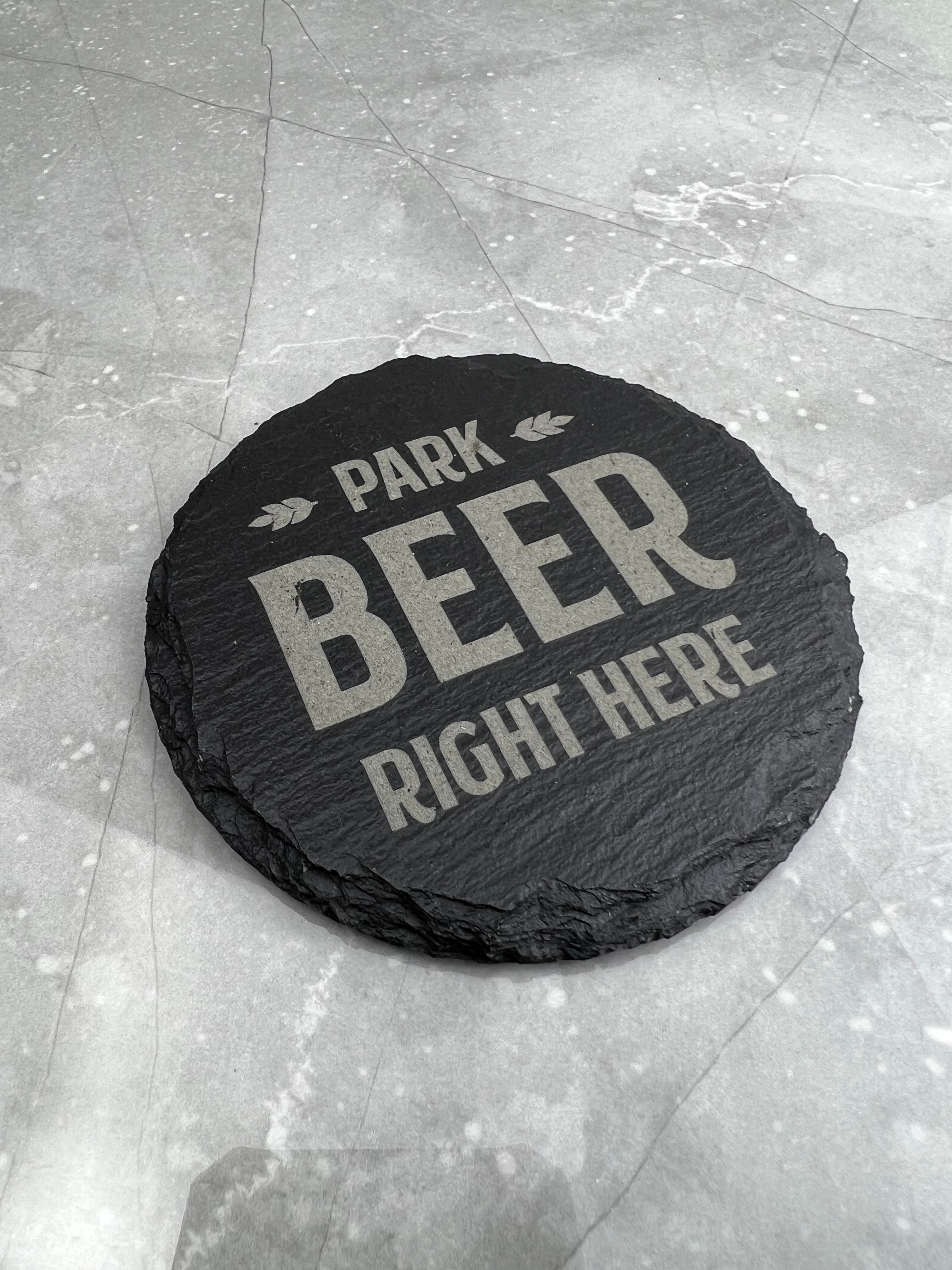 PERSONALIZED ROUND OR SQUARE SLATE COASTERS