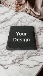 PERSONALIZED ROUND OR SQUARE SLATE COASTERS