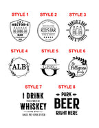 PERSONALIZED ROUND OR SQUARE SLATE COASTERS