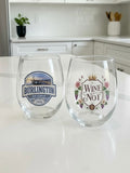 PERSONALIZED UV PRINTED STEMLESS WINE GLASSES