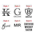 PERSONALIZED 10.5 oz. LASER ETCHED WHISKEY GLASSES