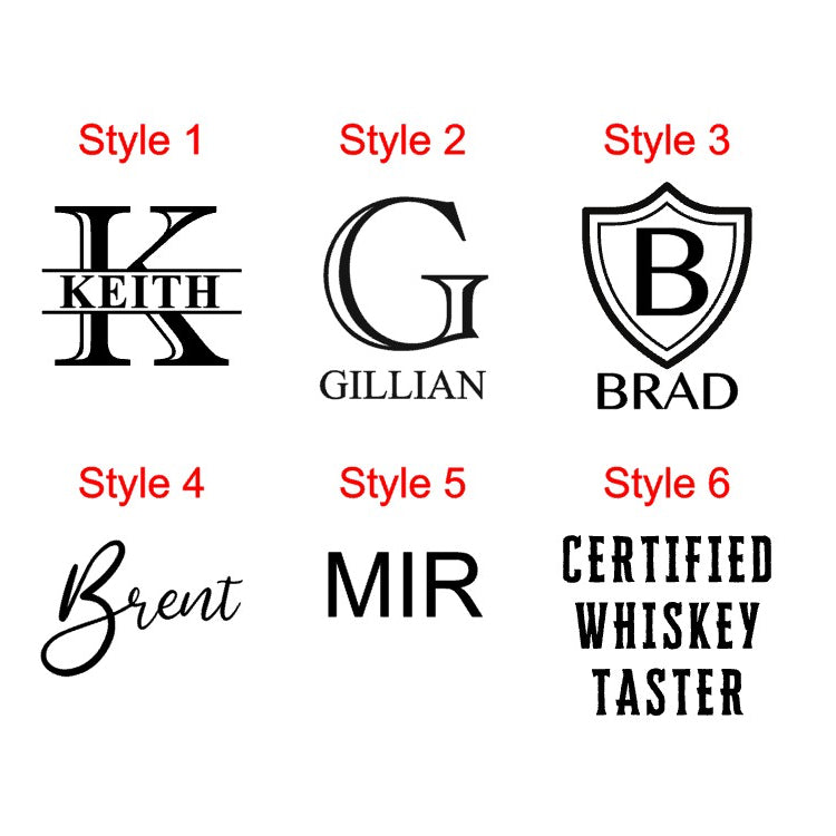 PERSONALIZED 10.5 oz. LASER ETCHED WHISKEY GLASSES