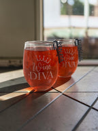 PERSONALIZED LASER ETCHED STEMLESS GLASSES